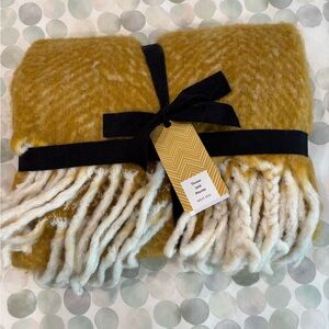 West Elm 50” x 70” Throw Blanket with Fringe